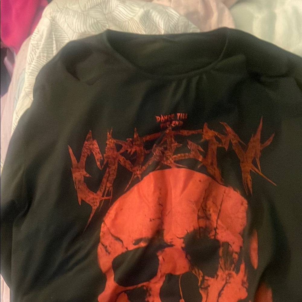 Black and Orange Graphic Kids Shirt